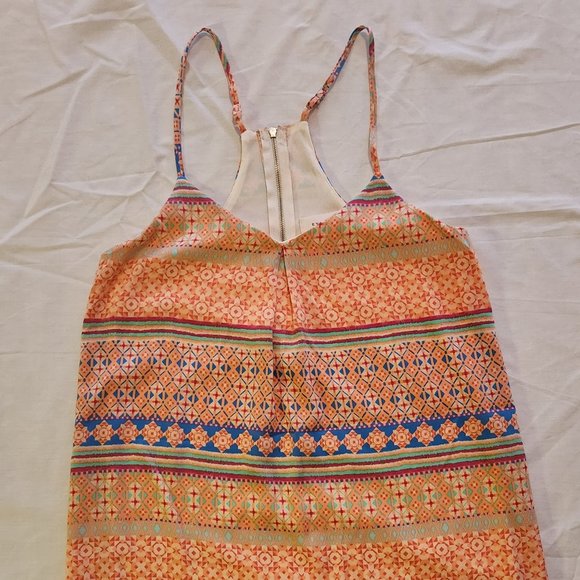 Everly Boho Striped Adjustable Spaghetti Strap Mini Dress Size Small - Picture 3 of 12